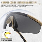 Kit de Gafas Tácticas y de Seguridad Industrial ANSI Z87+