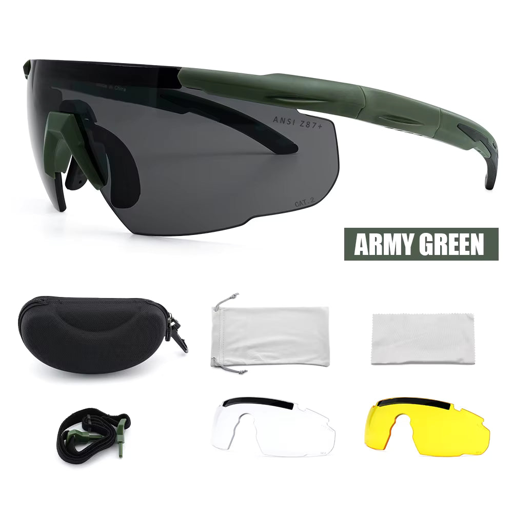 Kit de Gafas Tácticas y de Seguridad Industrial ANSI Z87+